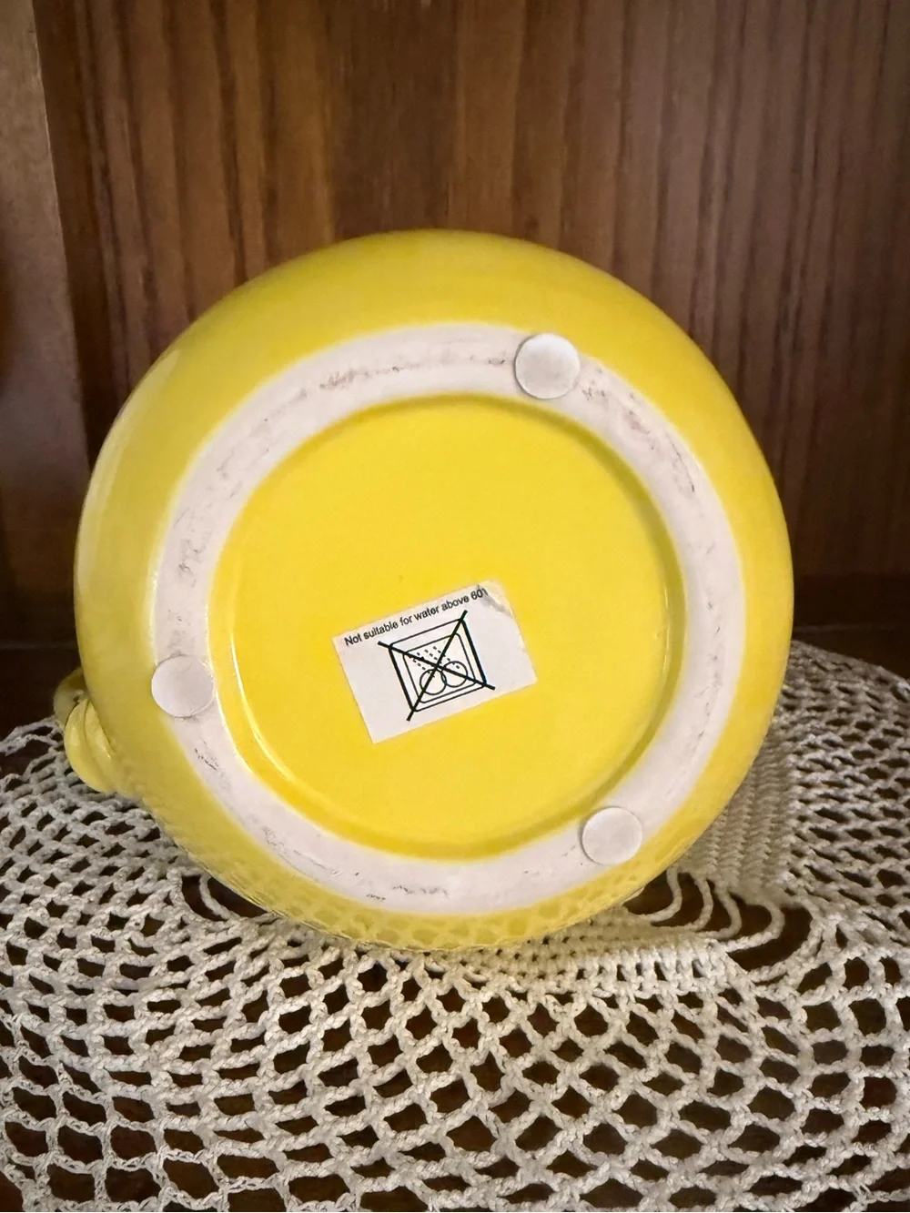 Sunny Yellow Ceramic Pitcher Decorative Vase